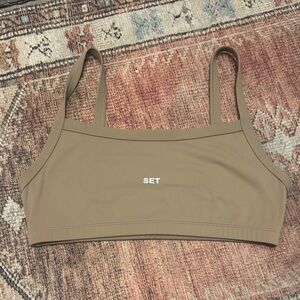 SET Active Tan/Brown Lux Scoop Bra